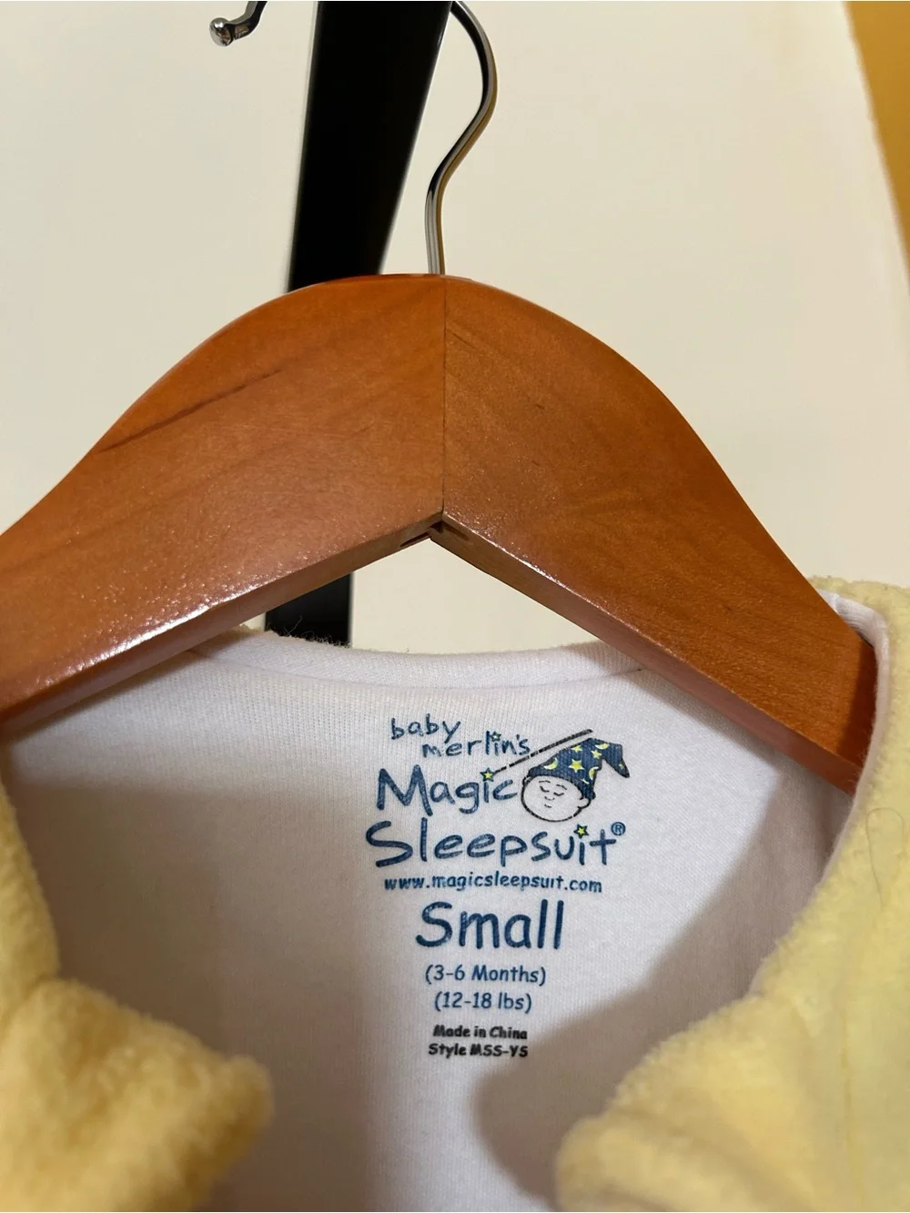 Baby Merlin's Magic Sleepsuit Padded Swaddle Transition Yellow Small 3-6 Months